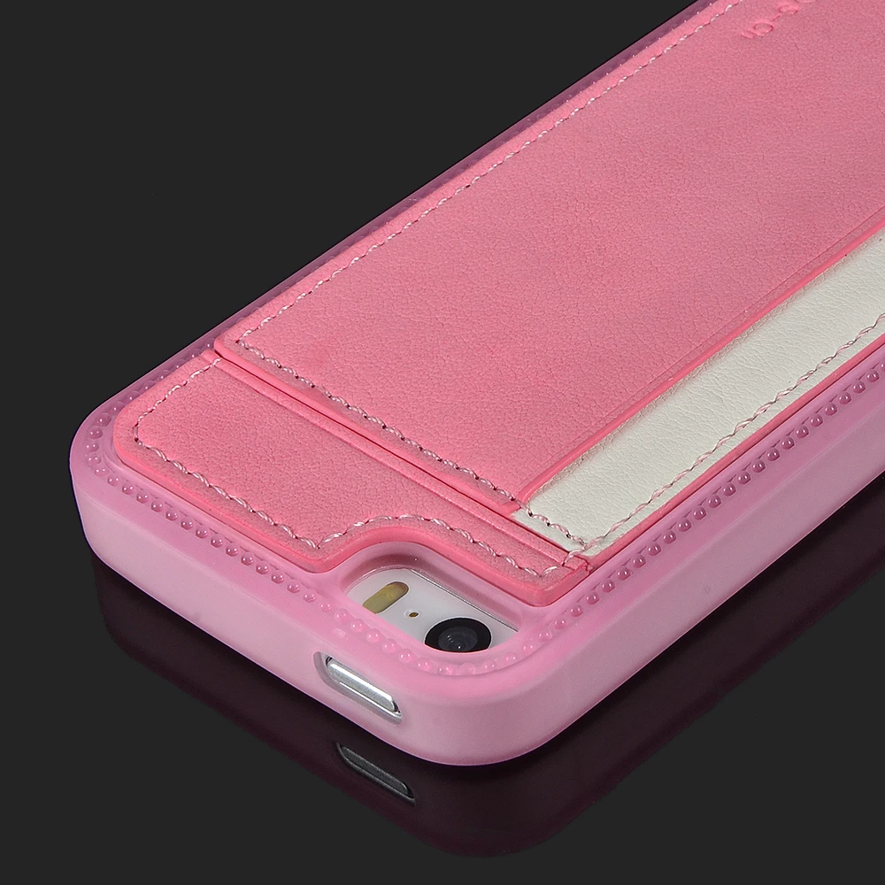 Чехол-подставка из искусственной кожи с полным покрытием для Apple iPhone 5 | Мобильные