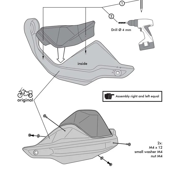 Для BMW R1200R R1200RS аксессуары для мотоциклов ABS защита руля впрыска|Накладки и