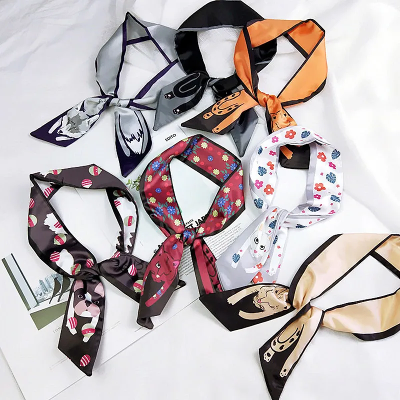 Харадзюку весна лето тонкий шарф Дикий мультфильм повязка на голову в виде