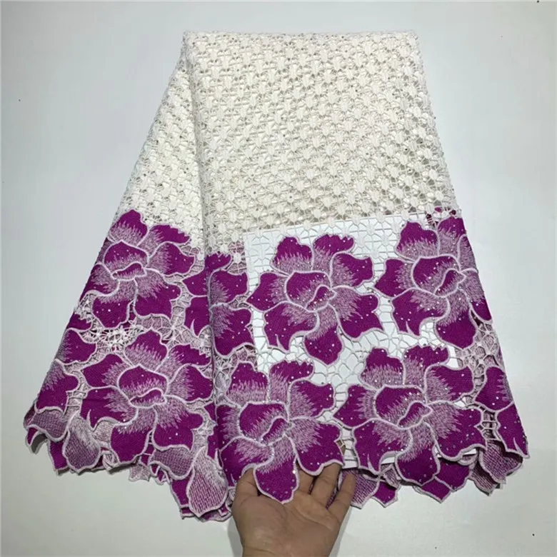 

New Design African Lace Fabric With Stones For Dress Bridal Nigerian Lace Fabric High Quality African Swiss Voile Lace Black