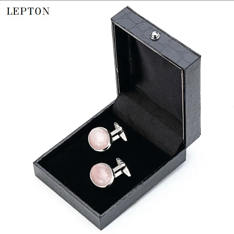 Лидер продаж роскошные красные Ониксовые запонки для мужчин рубашек лептон