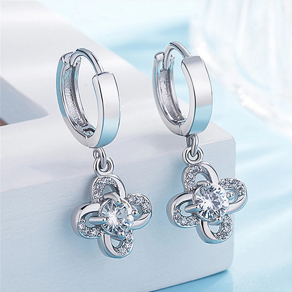 ЦИРКОНИЕВЫЕ серьги Стразы с цветами женские модные ювелирные изделия аксессуары