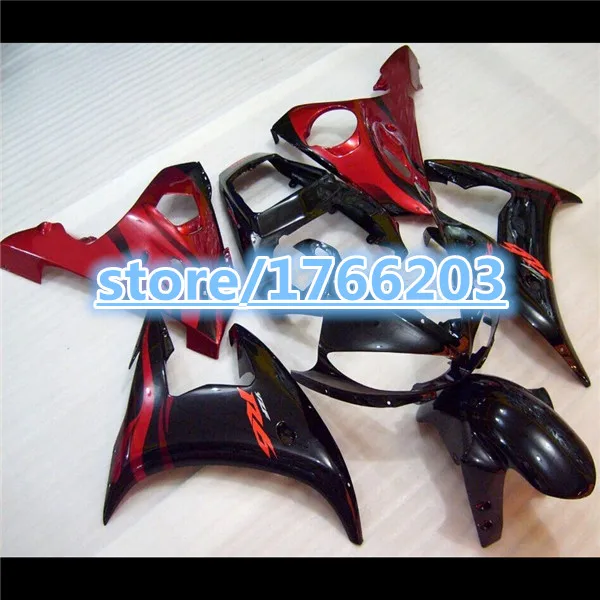 

ABS Red black fairings for YZF-R6 03-05 YZF R6 03 04 05 YZF 600 R6 2003 2004 2005 fairing parts BBF