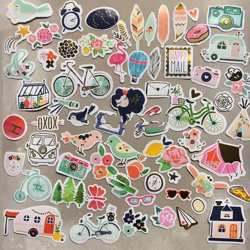 66 шт./упак. дорожная Фольга для лагеря Золотая высечка бумага скрапбукинга сделай