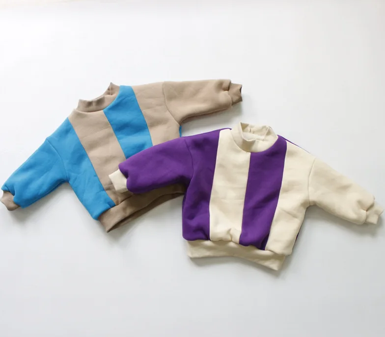 Детские толстовки в Корейском стиле для девочек модные зимние из плотного флиса