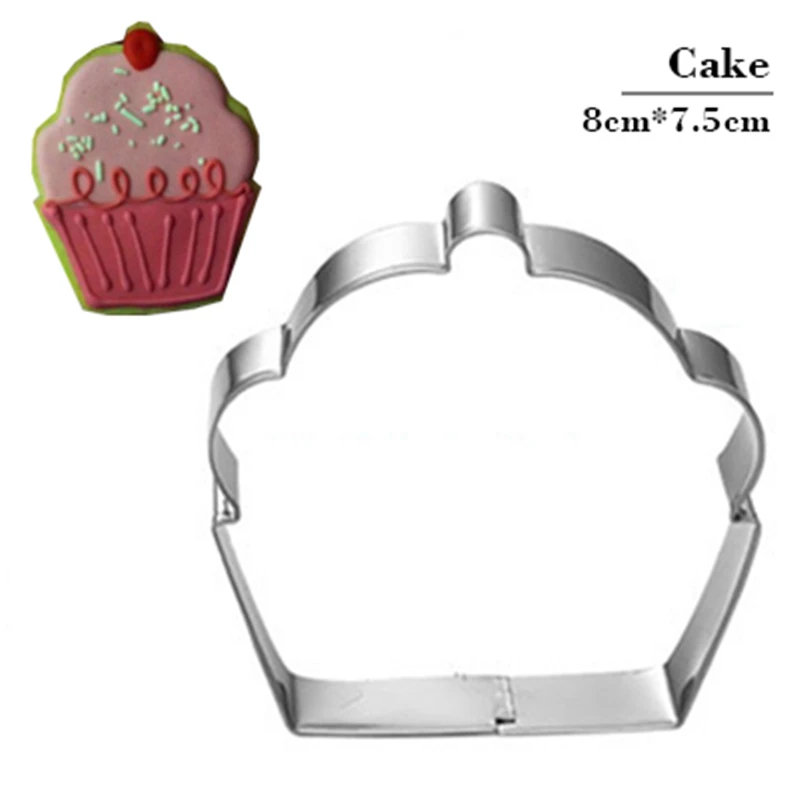 

Hot Cupcake Shape Biscuit Cookie Cutter Tools Stamp Mold Stainless Steel Pastry Cutter Toy Kitchen Chinese Cheap Things Fondant