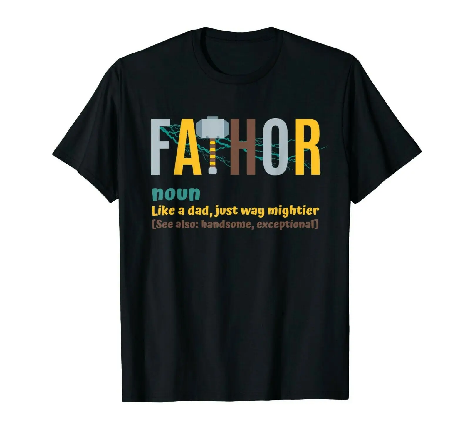 

Fathor Tshirts for Men Father's Day Gift Viking Fathor Hero T-Shirt Top Gift Tees