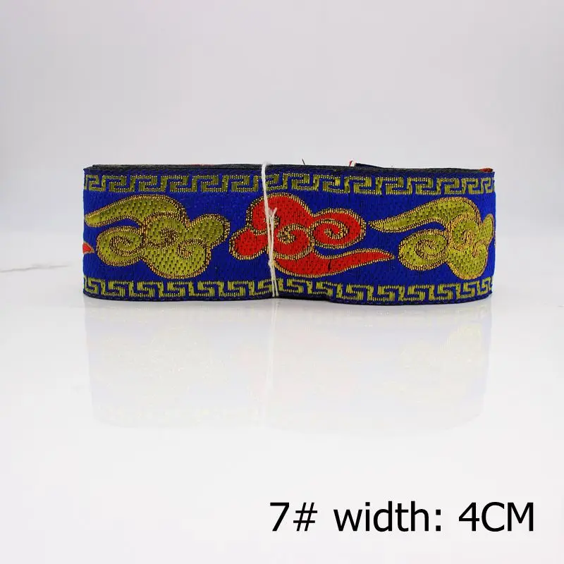 [Buy2 получить 1 бесплатно] 7 ярдов/партия Китайская национальная вышитая лента для одежды DIY ручной работы швейная ткань пояс аксессуар для украшения кружева - Цвет: (7) width 4CM