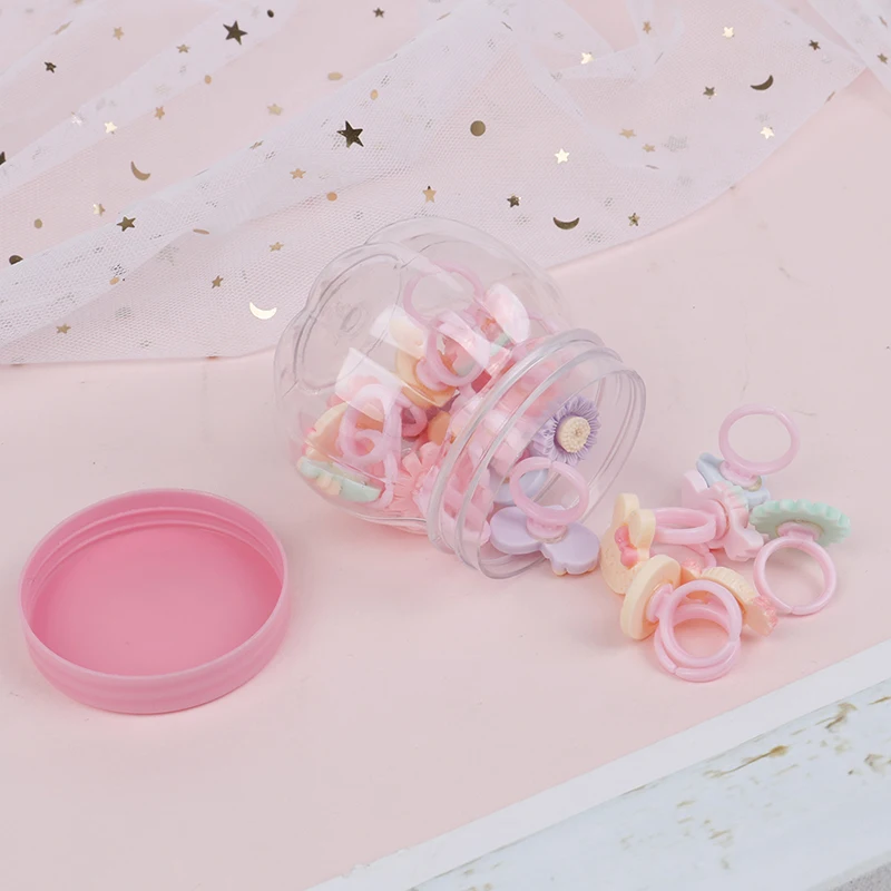 20 шт. Детские Регулируемые кольца с мультяшным рисунком для девочек|Игровые