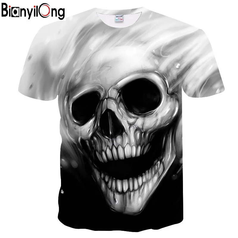 BIANYILONG Новые поступления мужские/женские 3d футболки с принтом расплавленный