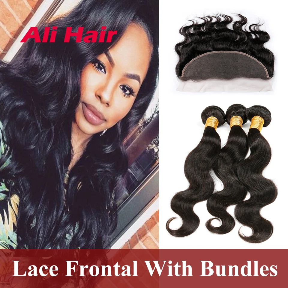 Indian Body Wave With Closure 13x4 Ear To Lace Frontal Bundles Virgin Hair Human |