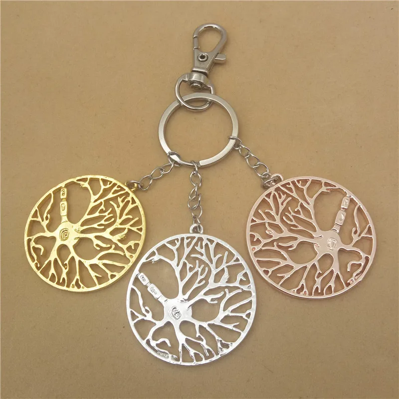 Elfin Trendy Brain Cell Neuron in a Circle Key Chains Graduation Gift Tree of Life Psychology Rings Science Biology Jewelry | Украшения и