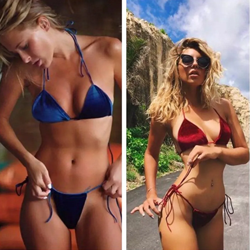 Женский пляжный бюстгальтер сексуальный винтажный бикини Раздельный купальник