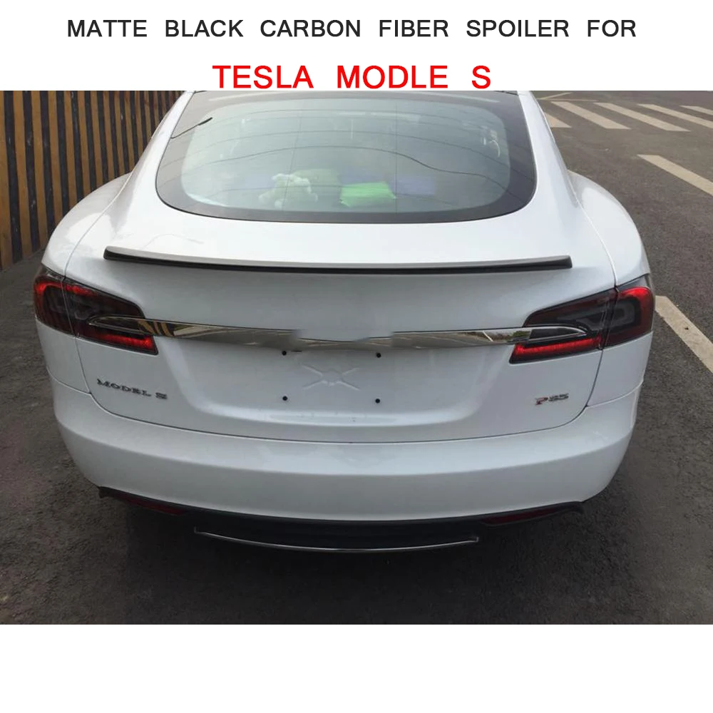 Задний спойлер для багажника из углеродного волокна крыло Tesla Model S Sedan 4 Door 2012 2018