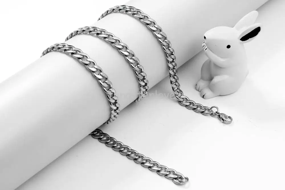 Новинка 50 см * 5 мм полированная нержавеющая сталь панцирная кубинская звено