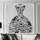 Модная Настенная Наклейка свадебное платье Свадебный магазин Настенная Наклейка свадебный стиль настенная роспись декор для окна домашний декор для спальни AY817
