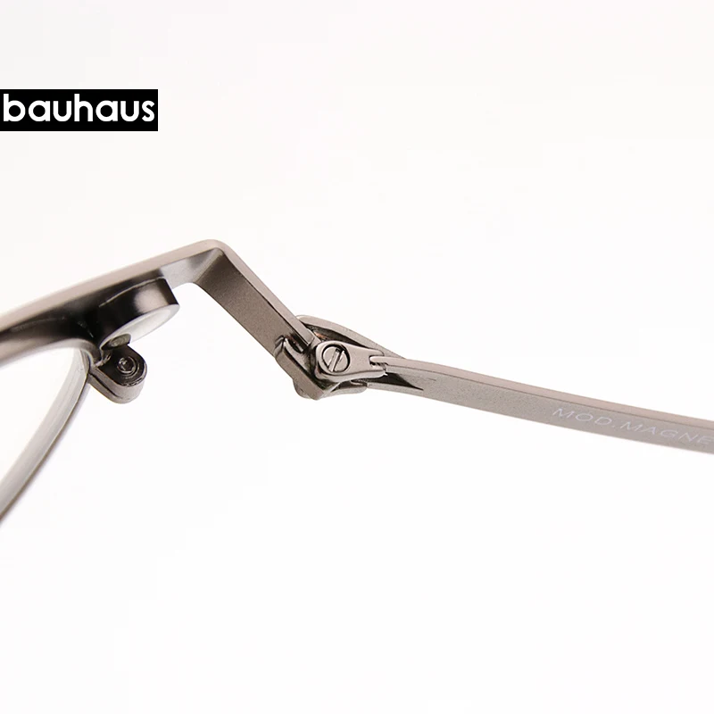 Bauhaus Металлическая магнитная оправа очки для мужчин или женщин