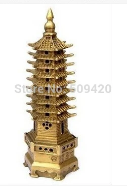 a9-Tier Pagoda Religion Tower Chinese Bronze Statue Decoration | Дом и сад