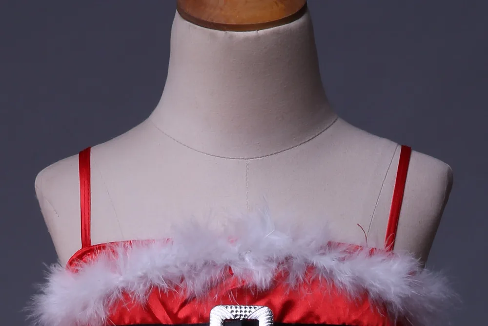 Cutestyles Red Dress Girl Top With Fur Girls Holiday Dresses Young Party GD41030-01 | Детская одежда и обувь