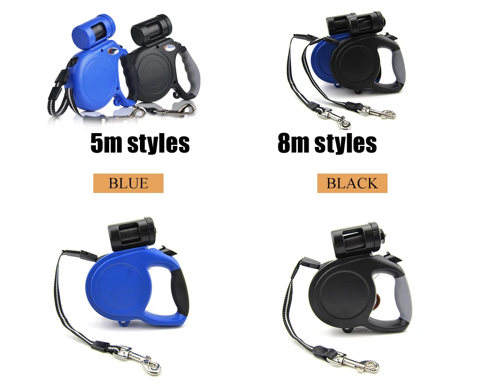 Новинка очень хороший втягивающийся поводок для собак длиной 5 метров сильных