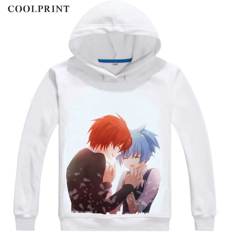 Толстовка с капюшоном Ansatsu Kyoushitsu из Аниме Манга Koro-Sensei Q! Рубашка для косплея Shiota Nagisa Class 3-E - Цвет: Слоновая кость