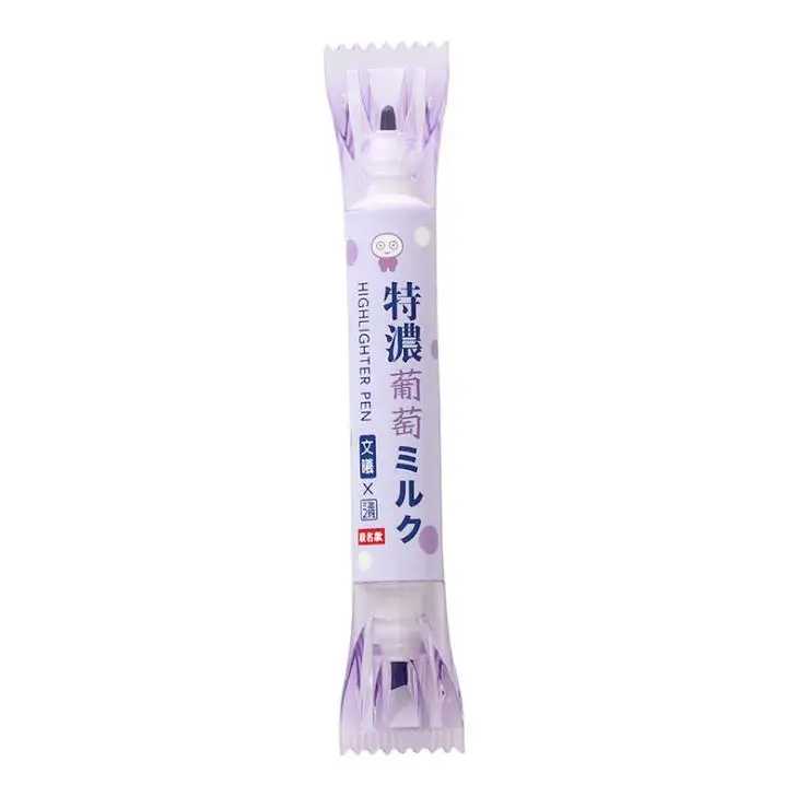 1 1 Pcs Kawaii Japanese Style Candy Highlighter Pens Double Headed Hilighter Scribble Cute Liquid Pastel Chalk Mark Art Stationery - Цвет: 1
