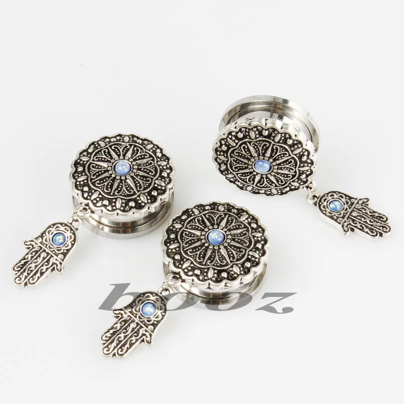 Новое поступление 2020 туннели из нержавеющей стали с заглушками для ушей