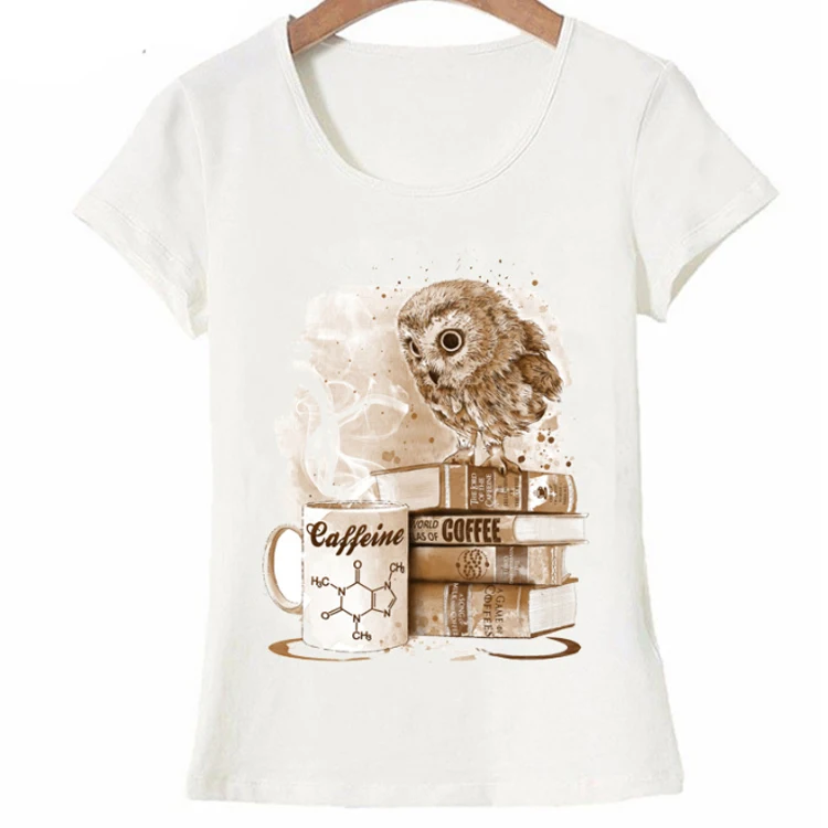 Винтажная женская футболка с принтом совы летние модные футболки для девочек