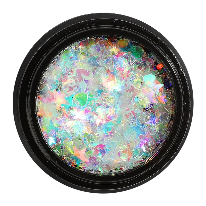 Смешанные Прозрачные блестящие тонкие украшения для дизайна ногтей с русалочкой