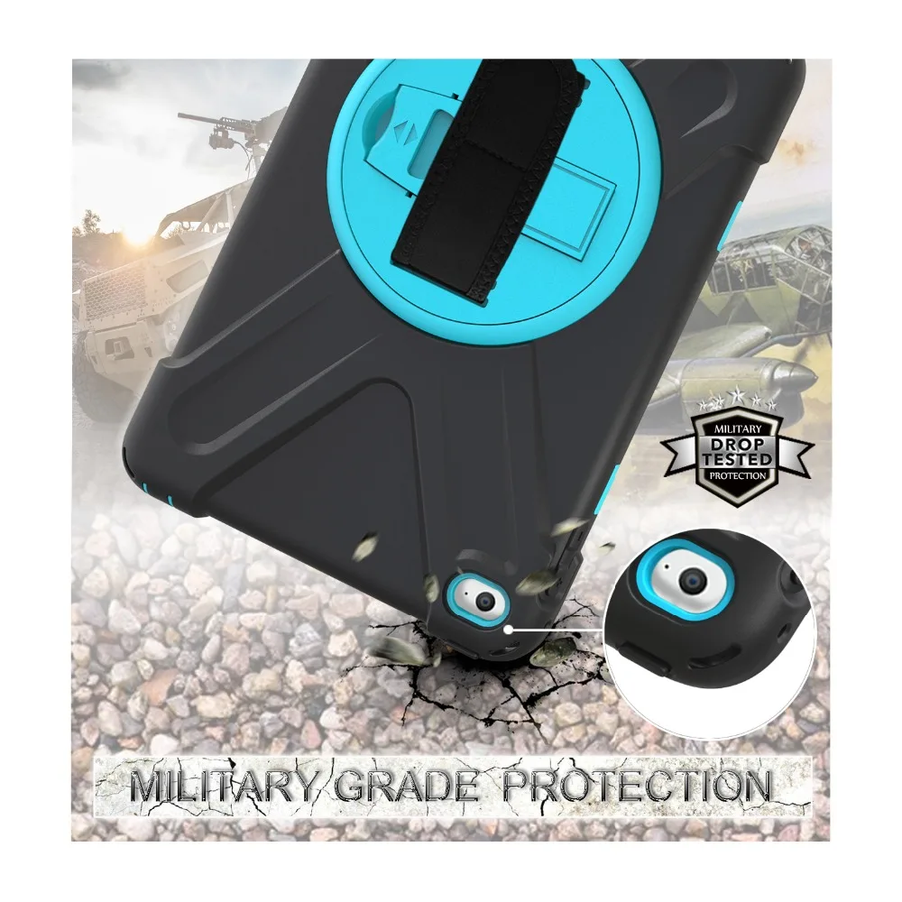 Противоударный чехол для iPad 9,7 чехол КРЫШКА ДЛЯ Heavy Duty 3-Слои анти-скольжения Броня 360 Поворотная подставка чехол для iPad A1823