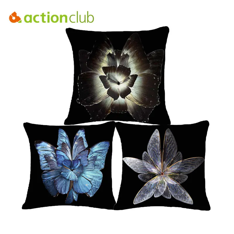 Actionclub Fashion Square Бабочка Белье Хлопок Чехлы Домашнего Декора Бросок Наволочка