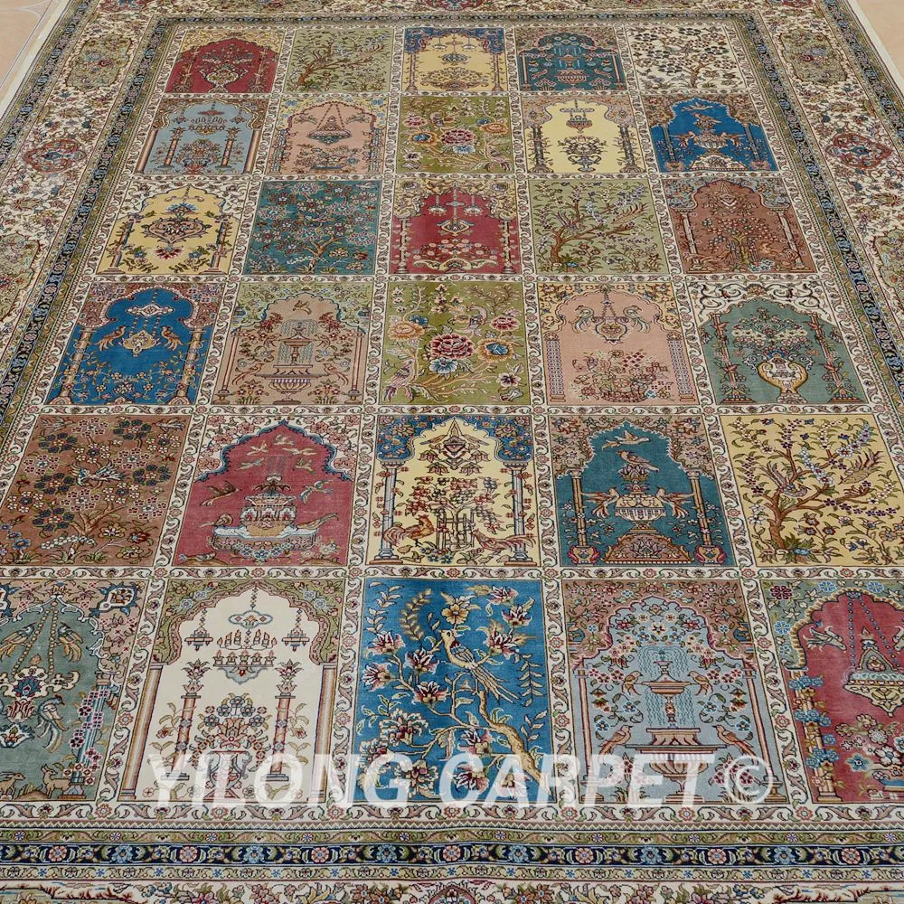 Yilong 6 'x 9' Садовый ковер ручной работы четырехсезонный Дизайнерский (QZT27A6x9)|rug