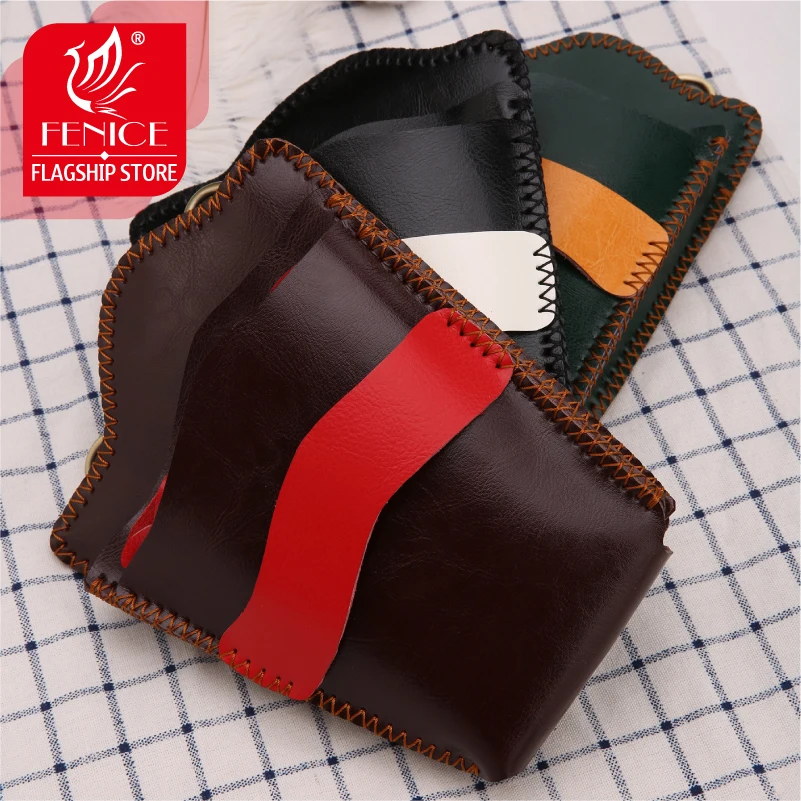 Чехол Fenice из натуральной кожи контрастных цветов Парикмахерская салонная кобура
