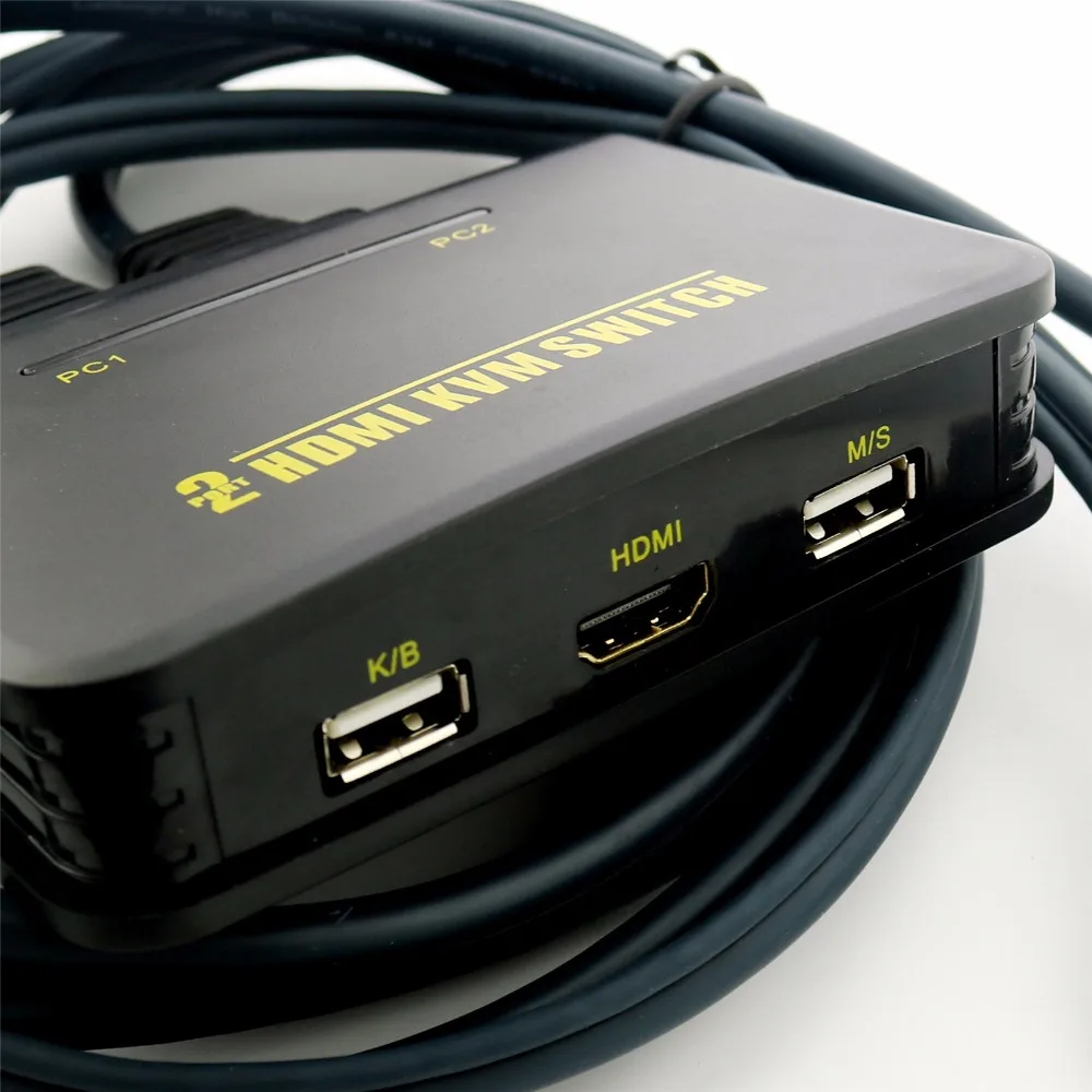 1 шт. 120 см 2 портовый двухпортовый USB 0 HDMI KVM переключатель с кабелем для двух
