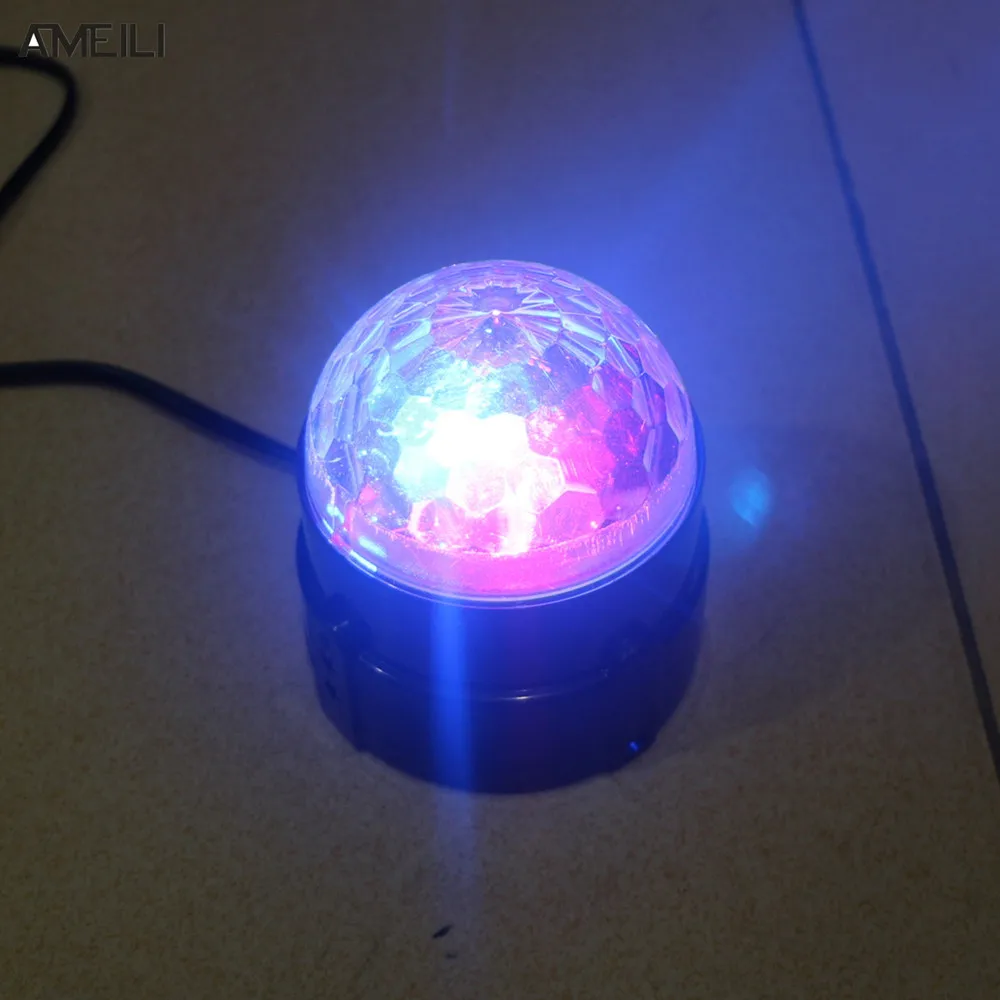 3 Вт Мини RGB светодиодный кристалл магический шар сценический светильник ing