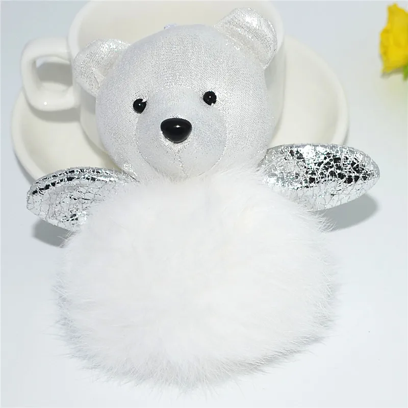 Uodesign искусственная кожа маленький медведь мяч брелки для женщин элегантная