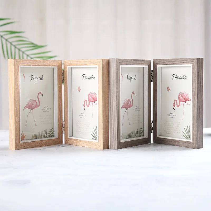 Складной Многофункциональный Деревянные фоторамки подвешивание картины рамки