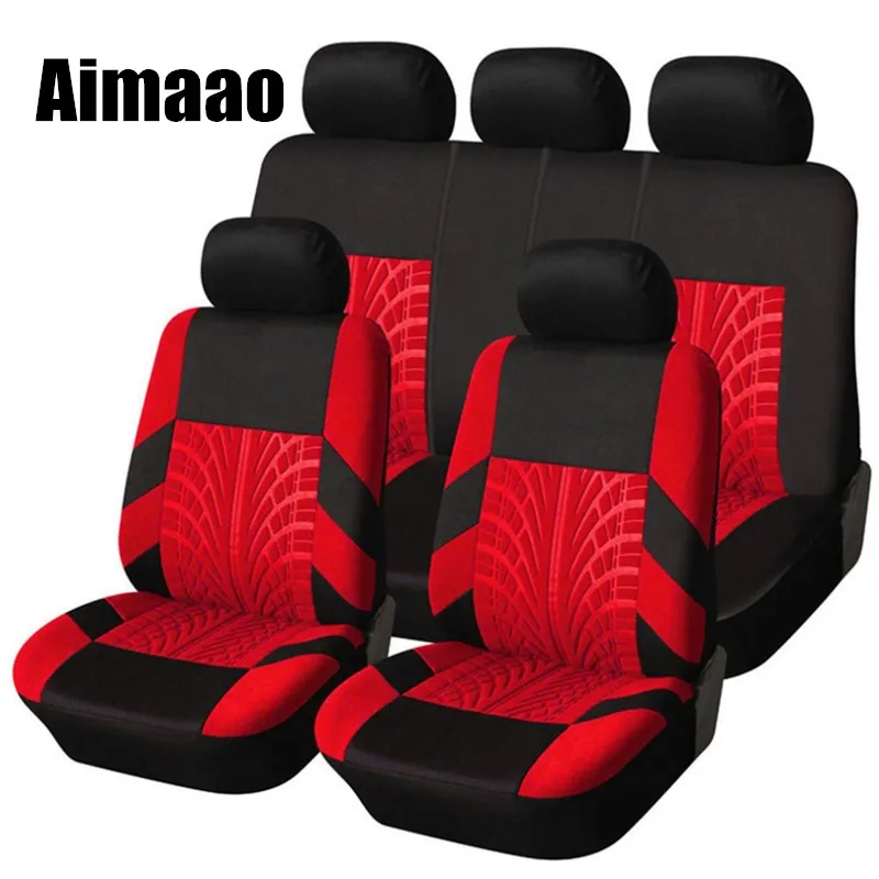 

Aimaao Car Interior Styling Seat Cover 4 Color Comfortable 9PCS/SET Universal Coves Mats Vehicles Covers Non-slip