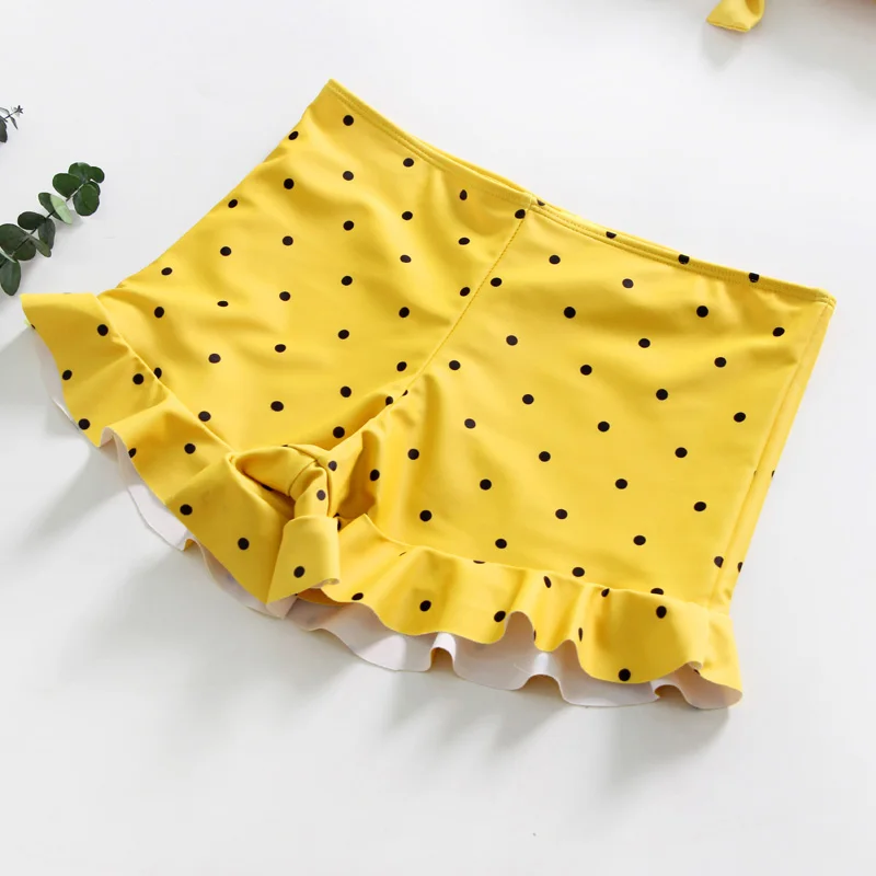 Пуш ап бикини 2019 в горошек желтый купальник женский сексуальный Холтер Плюс