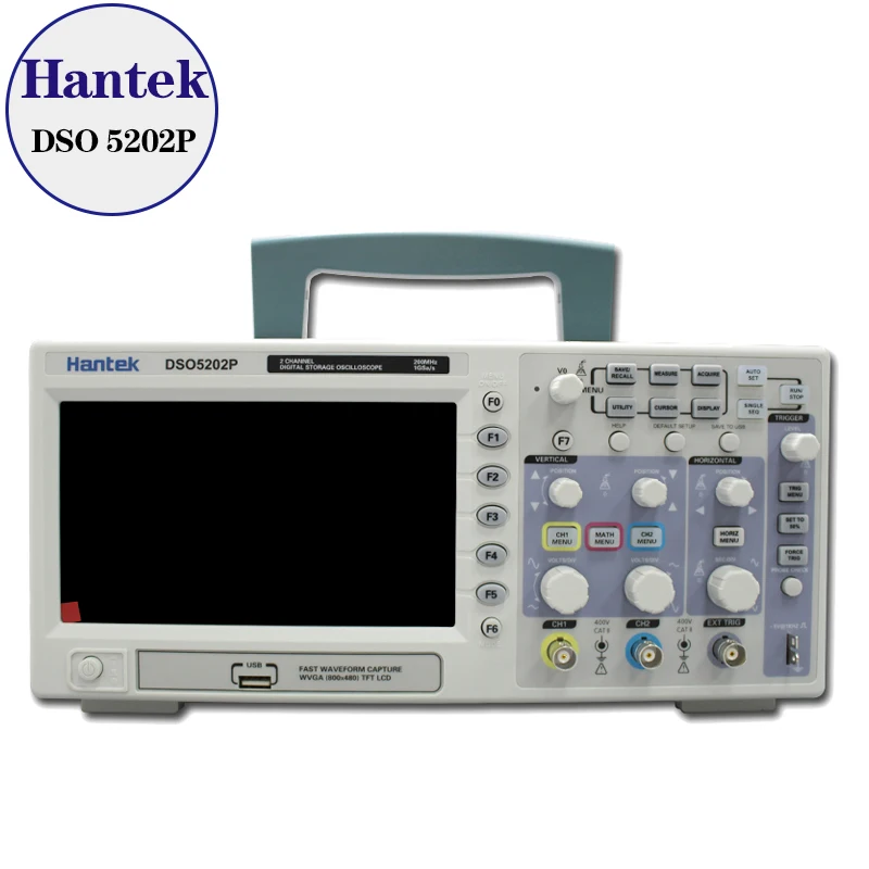 Цифровой осциллограф Hantek DSO5202P 200 МГц 2 канала 1GSa/s 7 ''TFT LCD | Инструменты