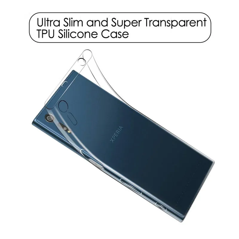 Ультратонкий Прозрачный чехол для телефона Sony Xperia XZ/XR/L1 бампер силиконовый