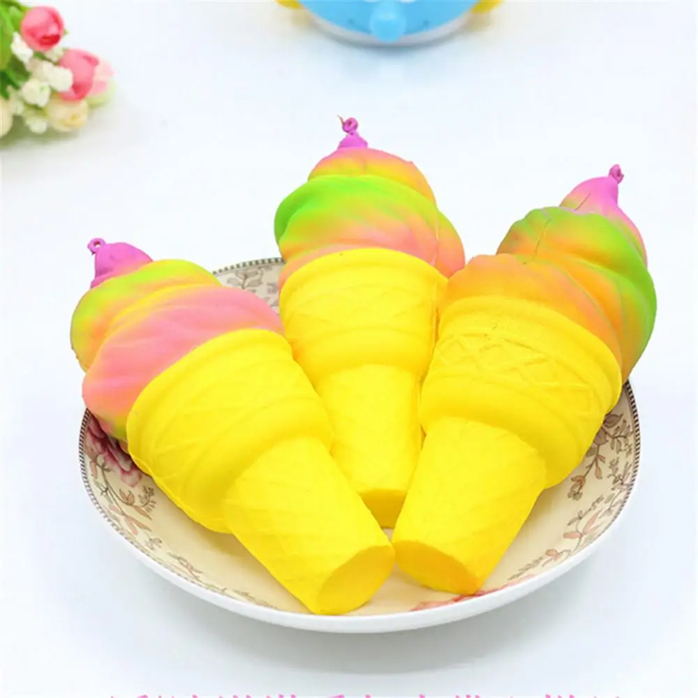 Ice cream Милый каваи мягкий кулон мягкий мини пончик/Клубничный торт/мороженое/попкорн телефон с детьми Подарки сквиши - Цвет: Ice cream