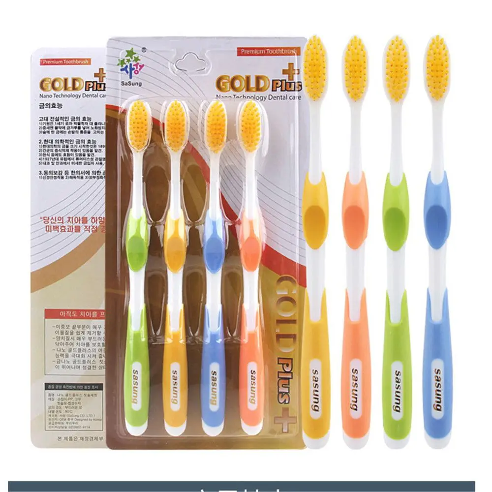 4 шт. мягкие зубные щётки для взрослых|Зубные щетки| |