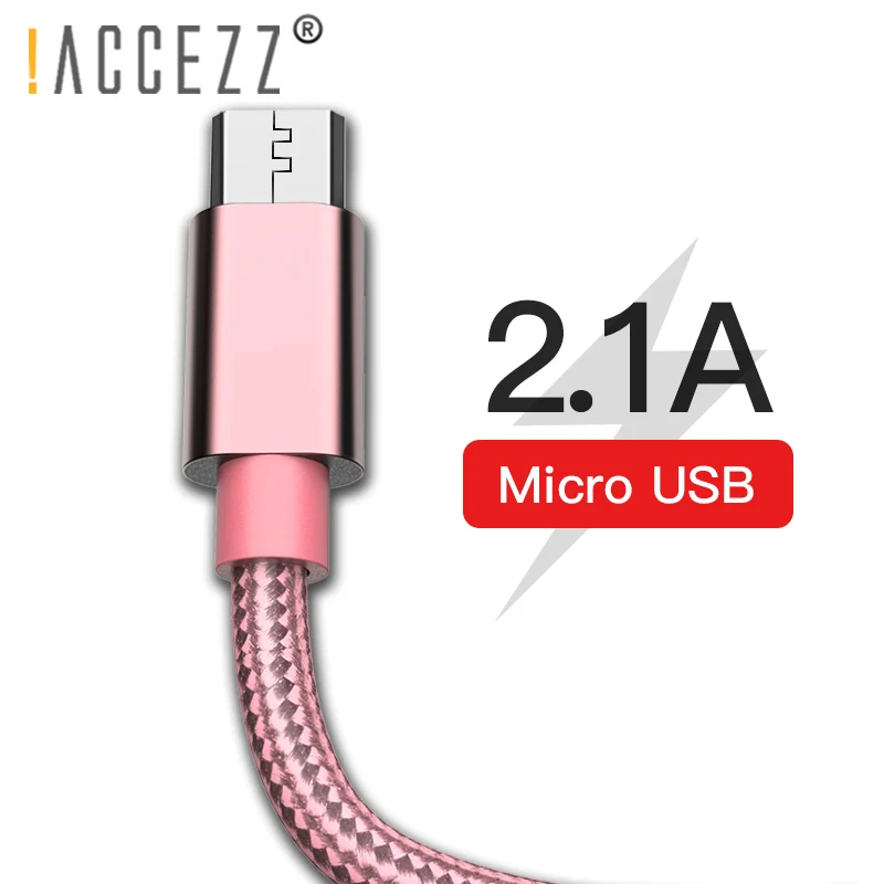 ACCEZZ Micro USB кабель для samsung S6 S7 Xiaomi Note 3 4X LG планшет данных зарядный кабель Android мобильный телефон нейлоновый зарядный шнур