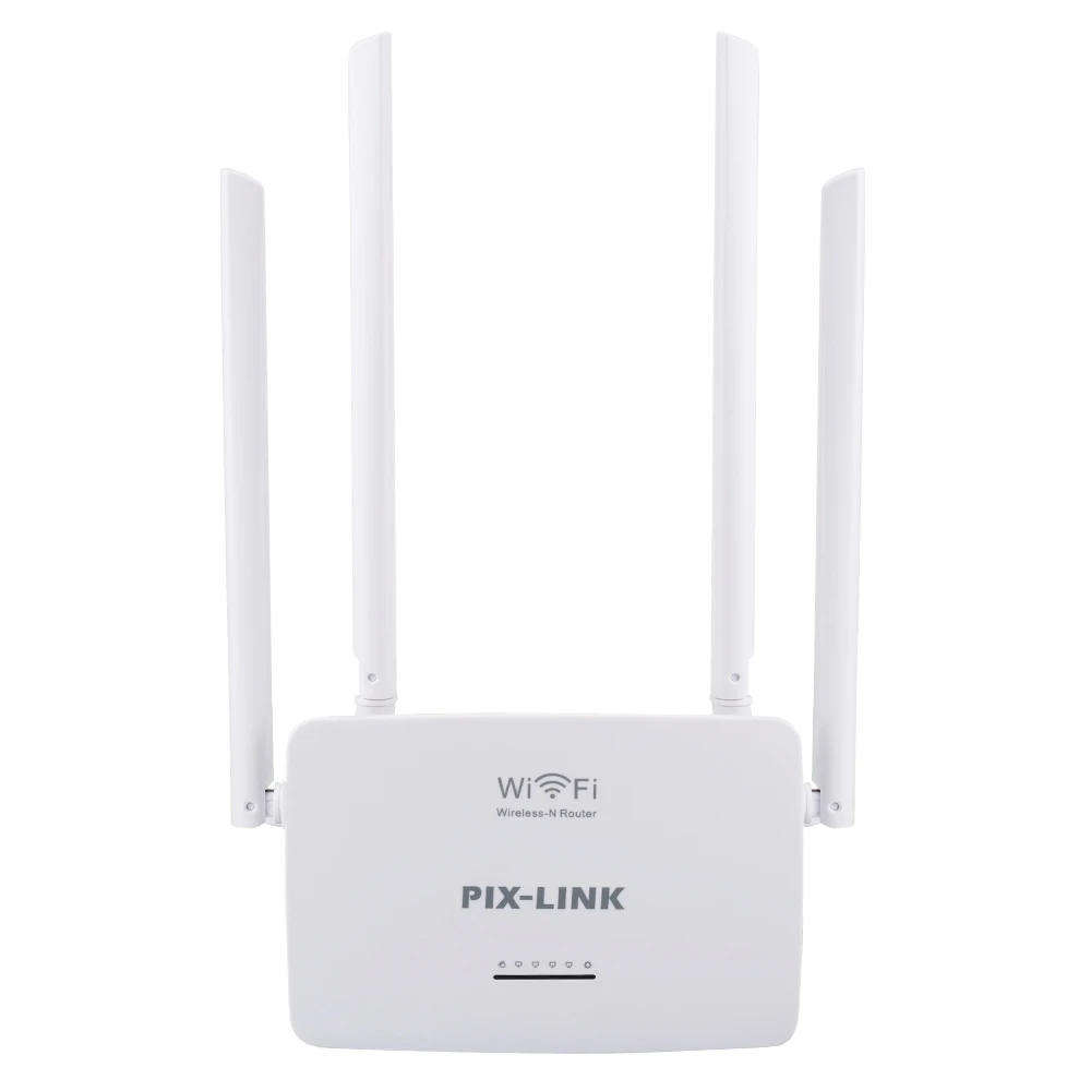 Pix-Link WR08 300 Мбит/с беспроводной WiFi маршрутизатор Smart High power 4 антенны для широкого