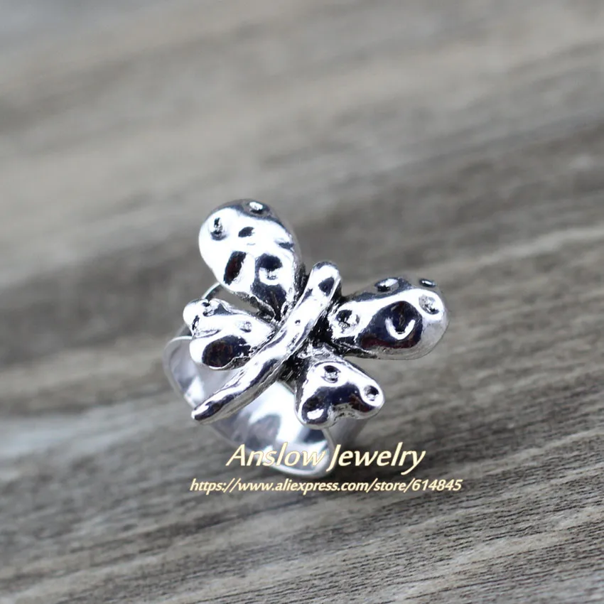 Женское регулируемое кольцо с бабочкой Anslow винтажное ювелирное изделие высокого