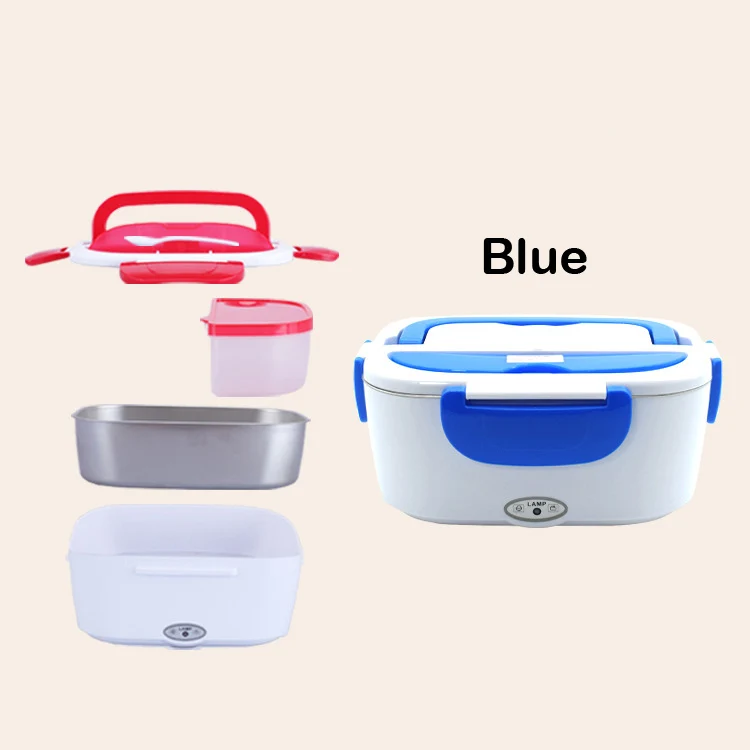 blue 3 Портативный Электрический Ланч-бокс для автомобиля 12 в 110 В 220 В Электрический Ланч-бокс с подогревом контейнер для подогрева пищи - Цвет: blue 3