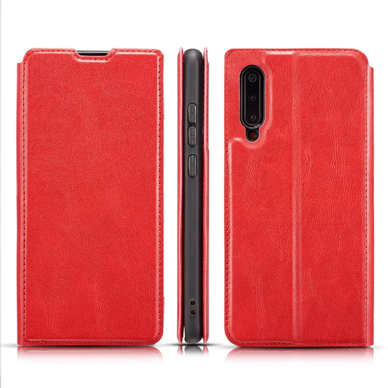 Red Магнитный кожаный флип чехол для samsung Galaxy S10 5G S9 S8 плюс S7 край S10e Note 9 8 A7 A9 J4 J6 Prime A70 A50 A30 A20 A40 - Цвет: Red