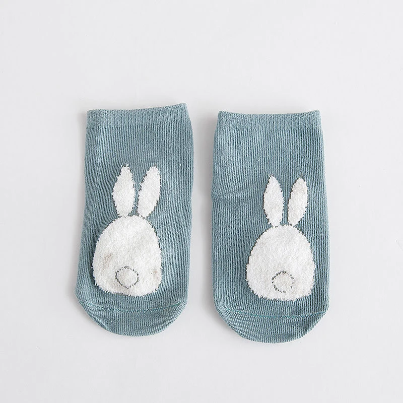 2 Pairs Of Selling 0-3 Baby Socks 100%Cotton Warm animal Cartoon Cute Breathable Non-slip Spring Autumn Boy Girl Newborn | Мать и ребенок
