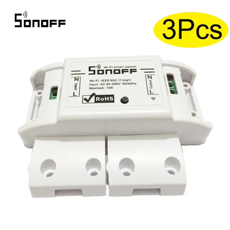 3 шт. Sonoff базовый Wifi переключатель беспроводной умный DIY пульт дистанционного